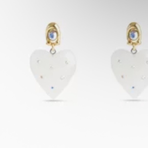 COACH Puffy Heart Drop Earrings in Plated-brass. New - Picture 1 of 5